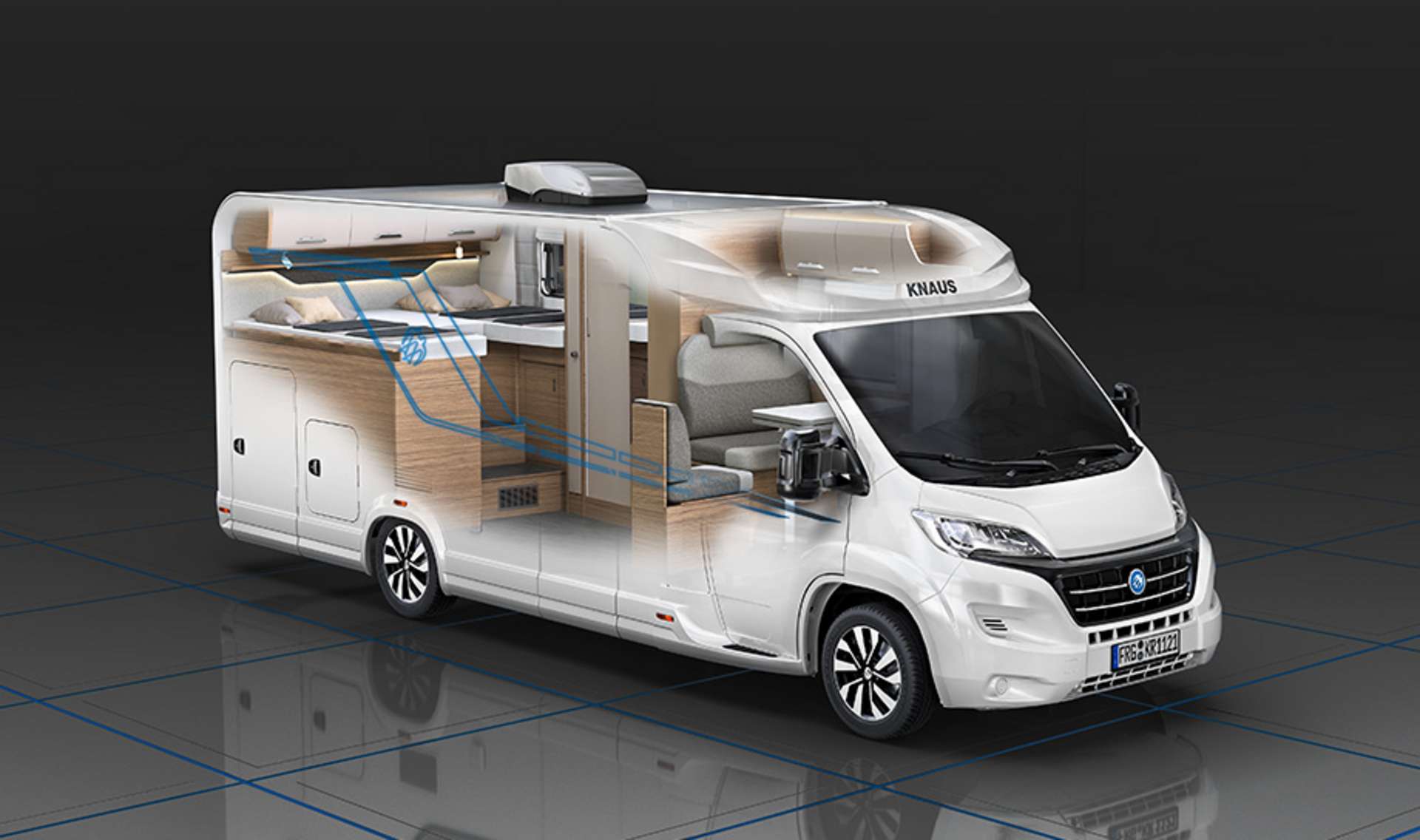 Wohnmobil Schnittdarstellung